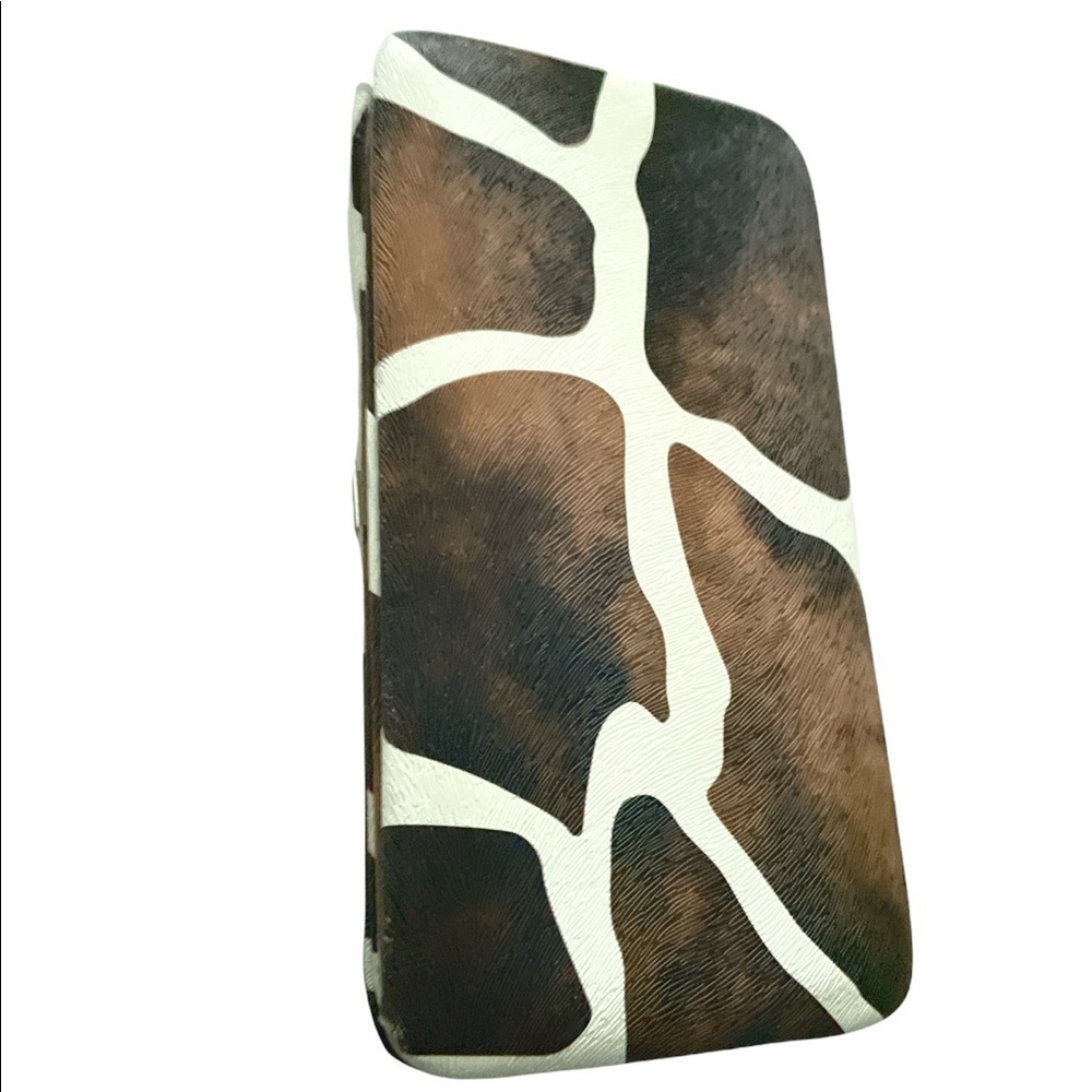 Animal Print Wallet Clutch Brown Purse, New with no tag
